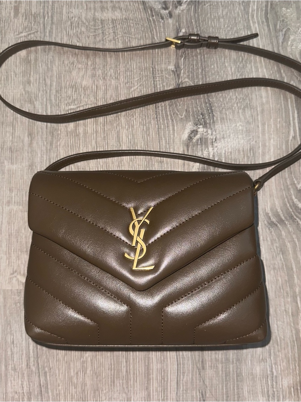 YSL Dark Brown Crossbody Bag